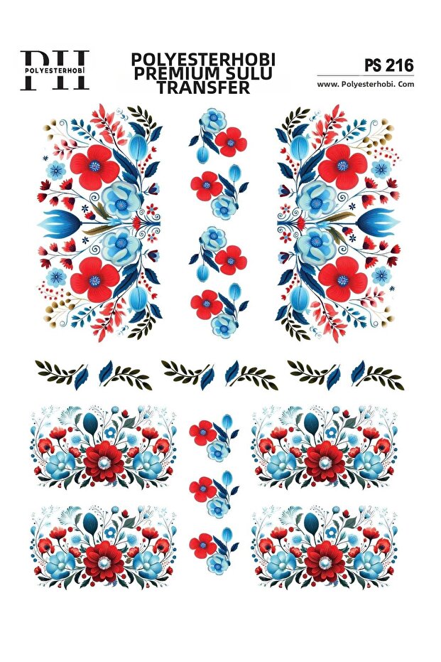 Premium Water Transfer 25X35 cm Flower Patterned Ps 216