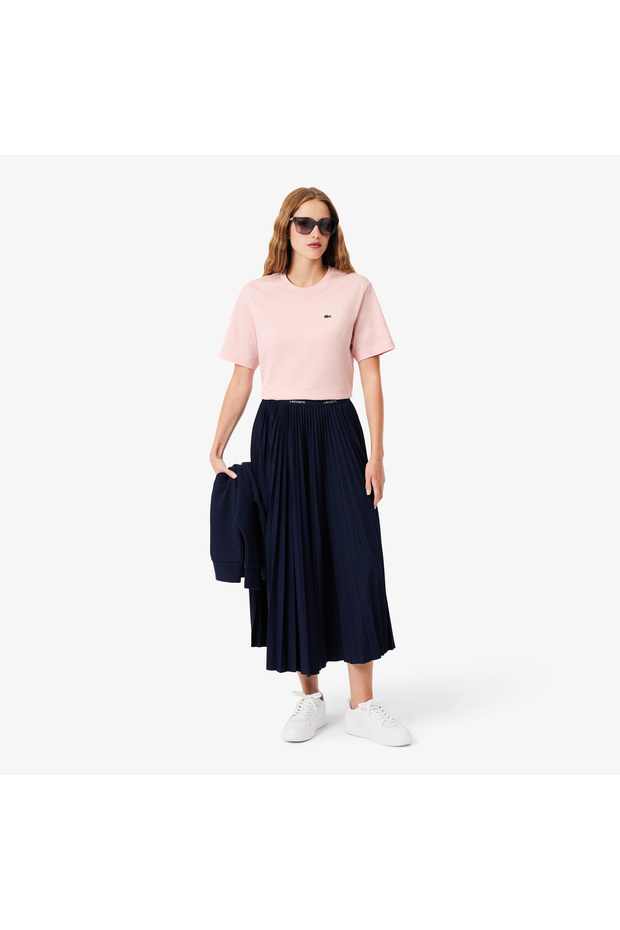 Kadın Relaxed Fit Bisiklet Yaka Pembe T-Shirt - 6