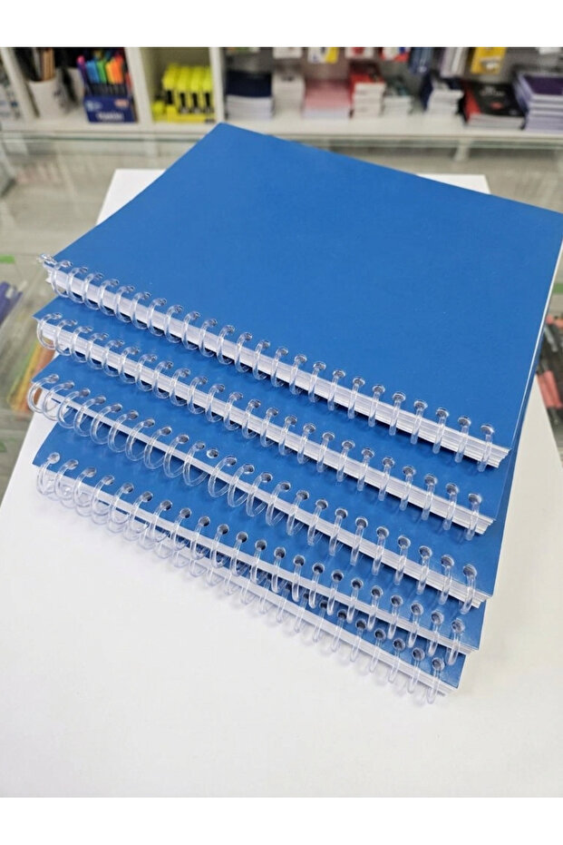 ozgurpazar ​5'li Ekonomik Set A5 Plastik Kapaklı Spiralli Çizgisiz Ev, Ofis, Okul Not Defteri 40 Yaprak