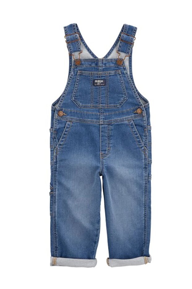 Oshkosh boys' denim overalls with pocket detail, ages 2-5, navy