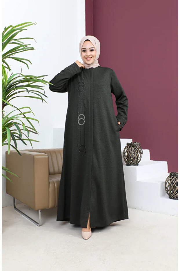 مقاس كبير حجر فيراس 5063-04 كاكي
