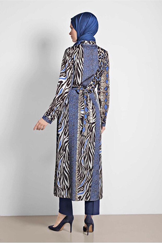 Long Mix Patterned Tunic - 4086 - 3