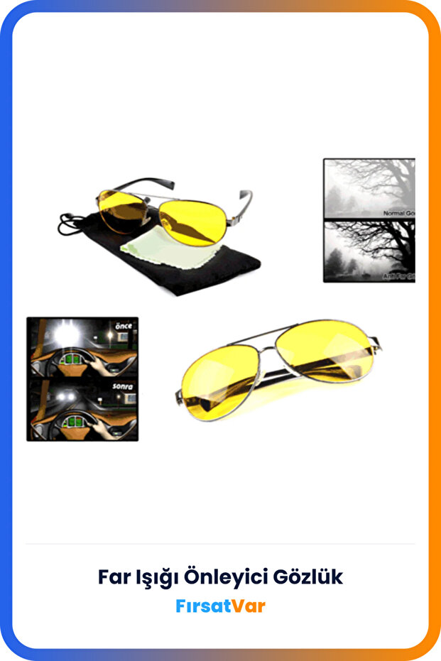 Teardrop-Shaped Night Vision Goggles for Drivers - Glare Prevention