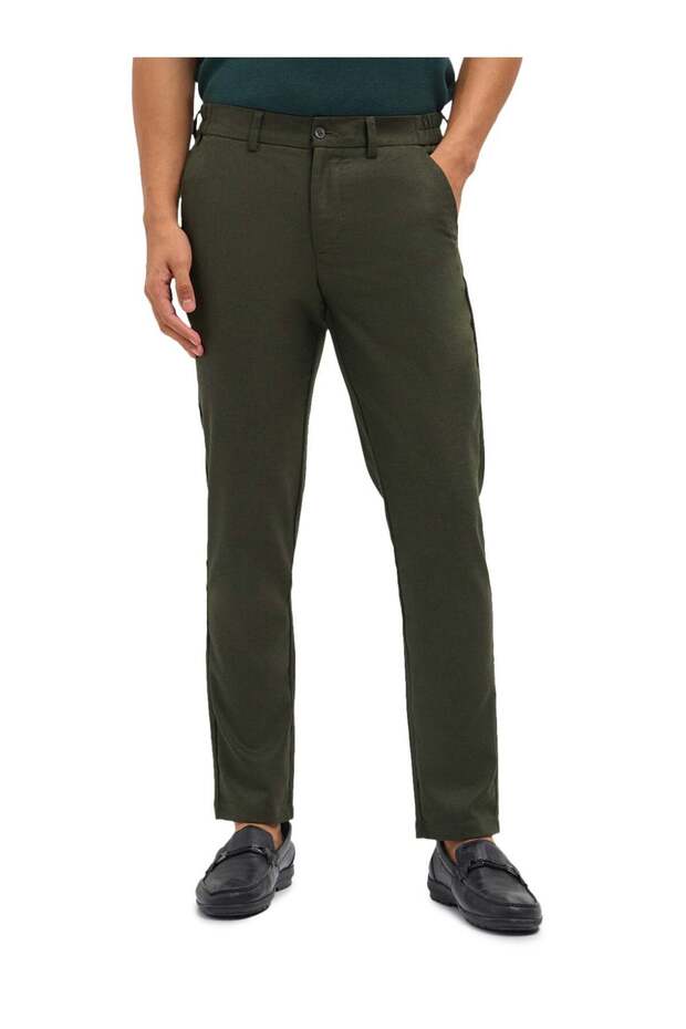 Men's Solid Slim Fit Formal Trouser