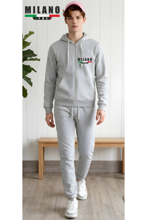 Unisex Casual Tracksuit Set Outdoor Full Zip