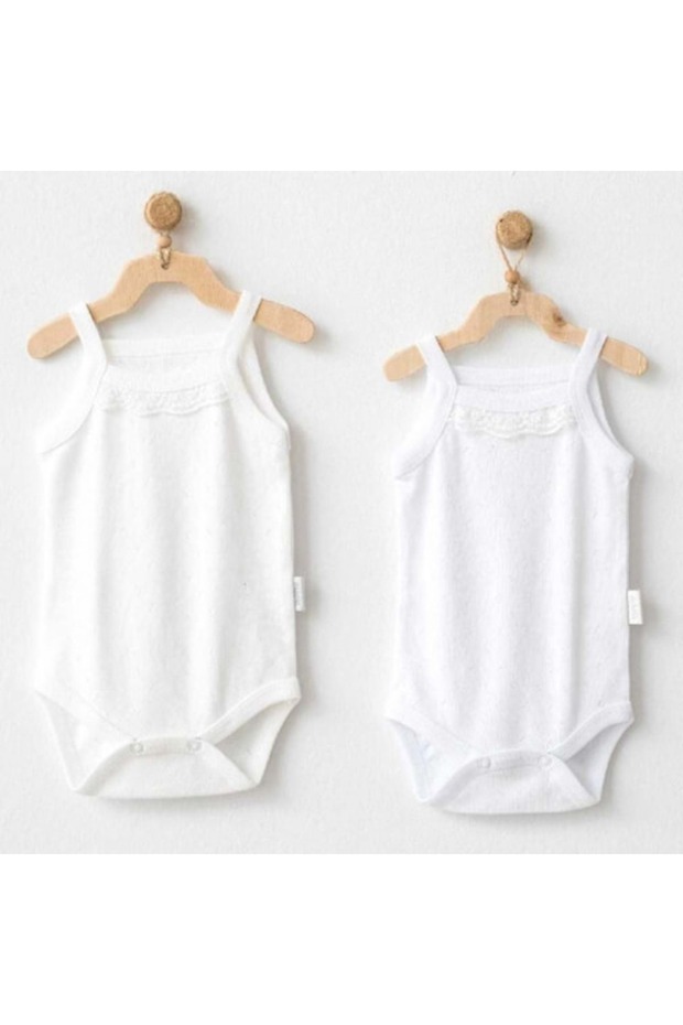 Baby Girl White 2-Piece Strap Bady White