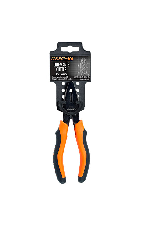 Combination Pliers 165 mm made of Chrome Vanadium Steel, Anatomical Rubberized Handle - 3
