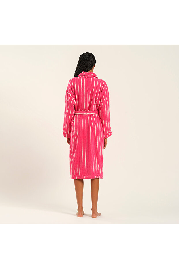 Solid Fuchsia Bathrobe - 4