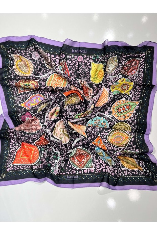 Silk Cotton Scarf Mixed Pattern - 4
