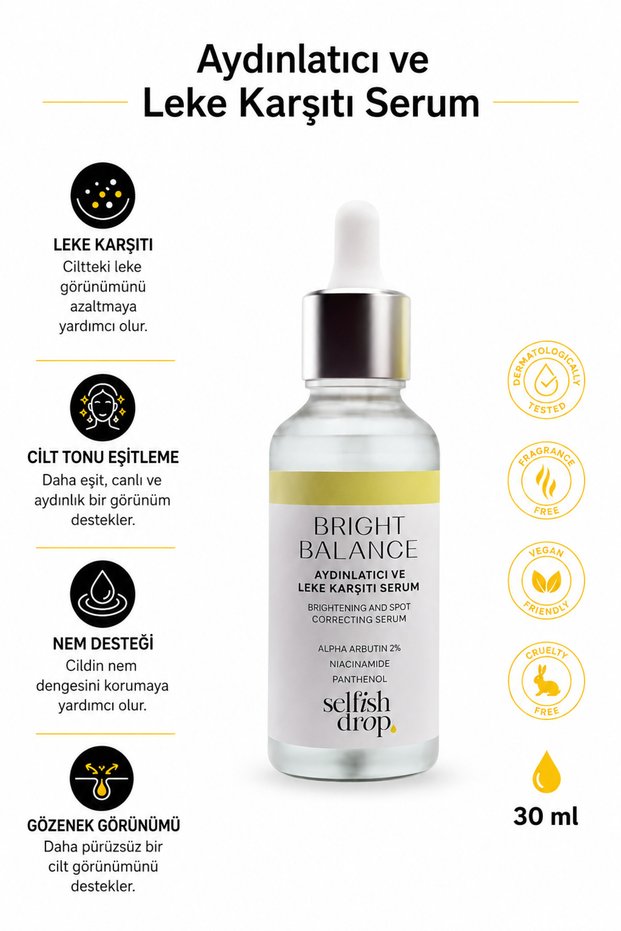 Bright Balance Anti-Blemish Brightening Alpha Arbutin 2% Niacinamide Serum for All Skin Types