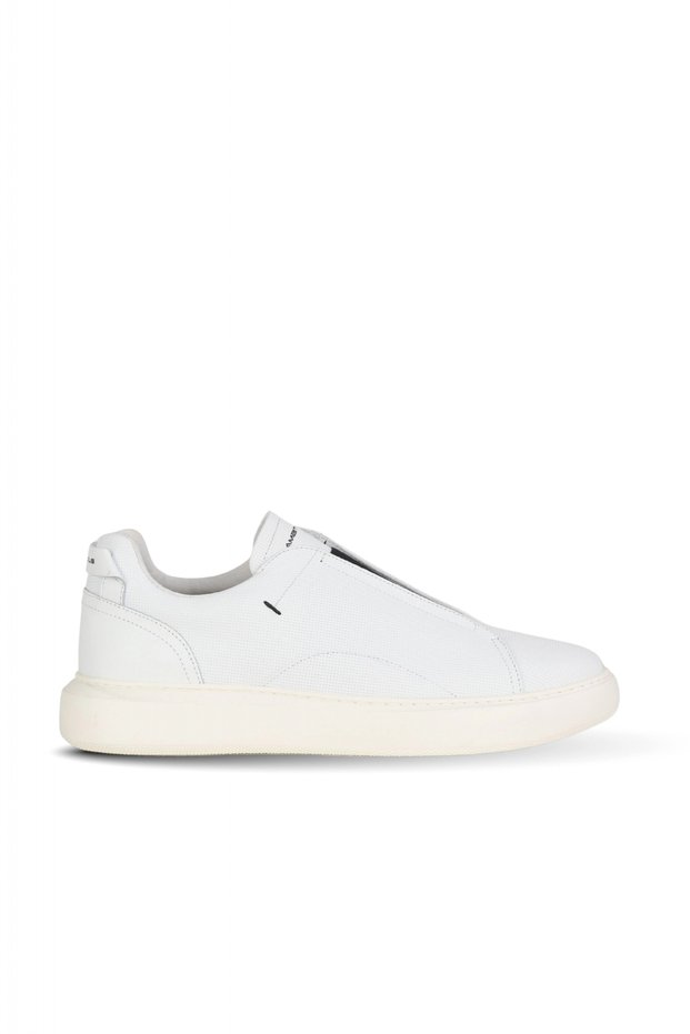 Ambitious White Leather Men's Casual Shoes 10441A-4838Am.1