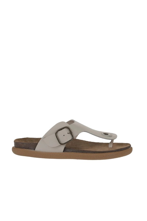Gray Nubuck Men's Flip Flops 01Mu4733