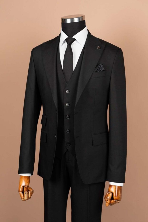 Exclusive vest suit black