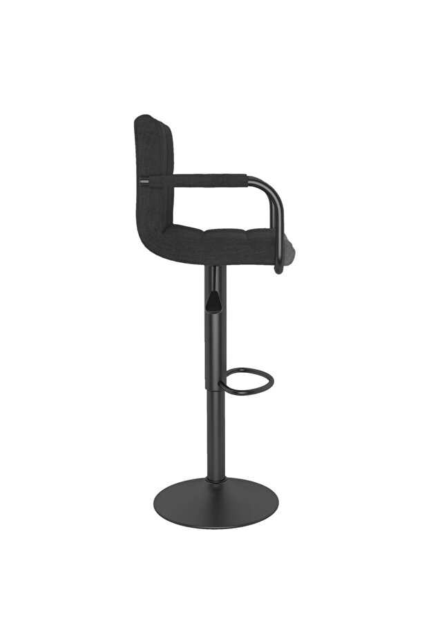 Scaun de bar, negru, material textil - 4