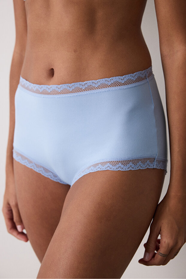 Blue Easy Trim High Waist Slip Panties
