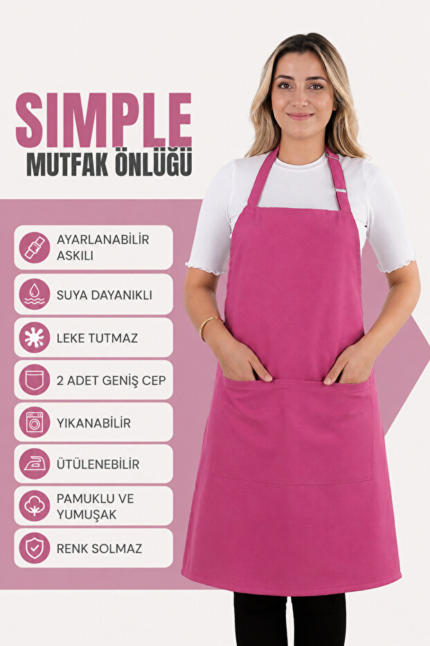 مريلة مطبخ بسيطة قابلة للتعديل - 1