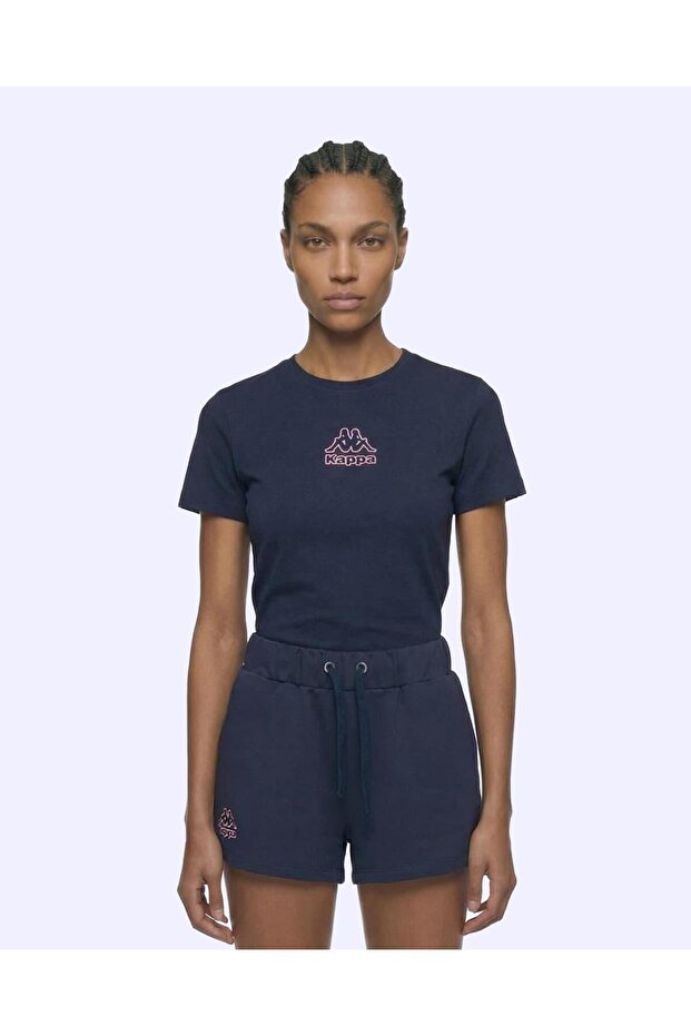 Logo Cindyna Tee Women's Navy Blue Regular T-Shirt