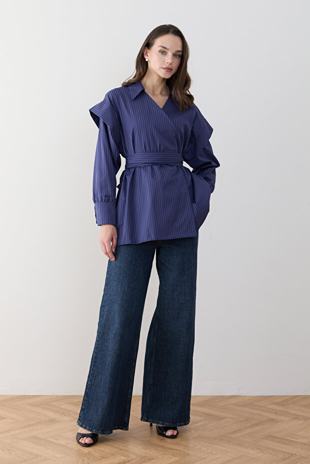 Striped Poplin Shirt 32-2761