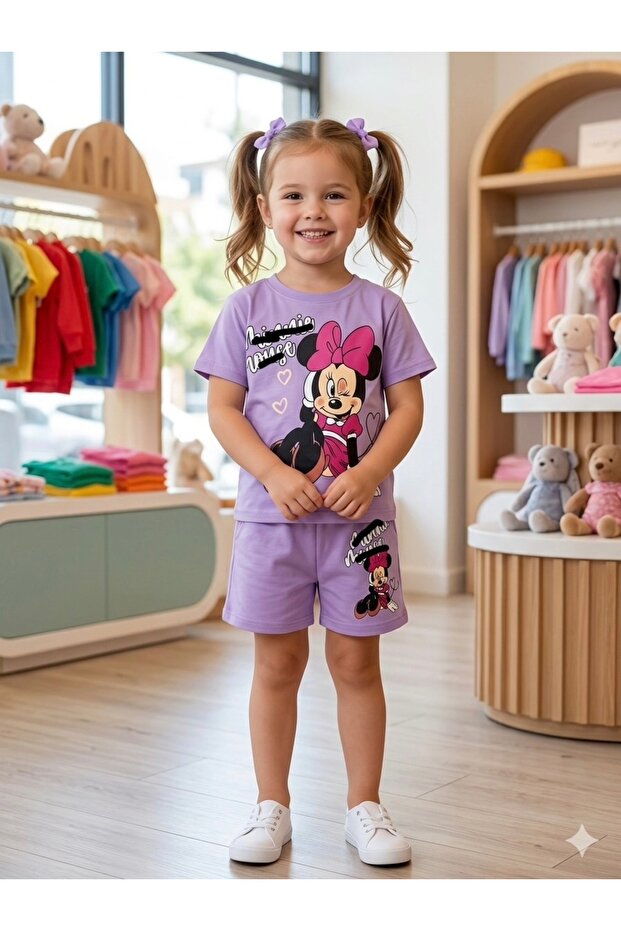 Girl's Summer Double Combed Cotton Set