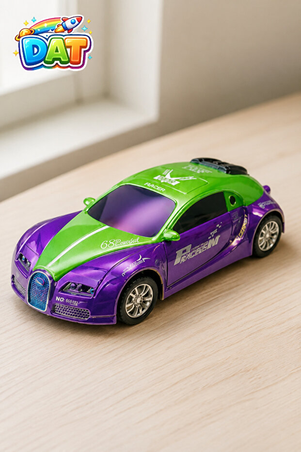 Pull Back Racing Car Toy for Kids – Drift Graffiti Design Friction Powered Vehicle, Boys Gift