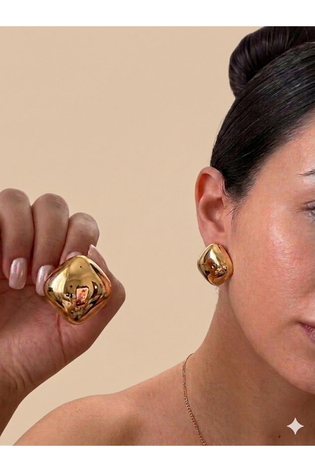 Square Steel Earrings