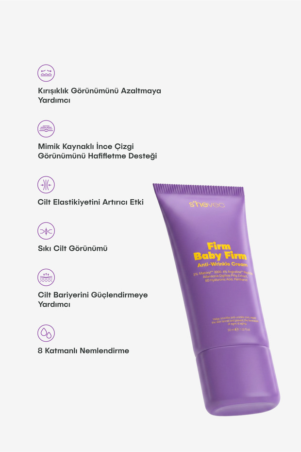 Yaşlanma ve Kırışıklık Karşıtı, Onarıcı Peptit Kompleksi Vegan Bakım Kremi 30 ml Firm Baby Firm - 4