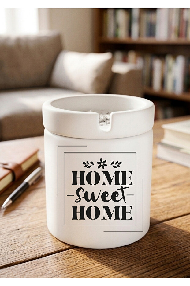 Home Sweet Home Minimalist Home Design Printed Ceramic Ashtray Decorative Odorless Ash Tray
