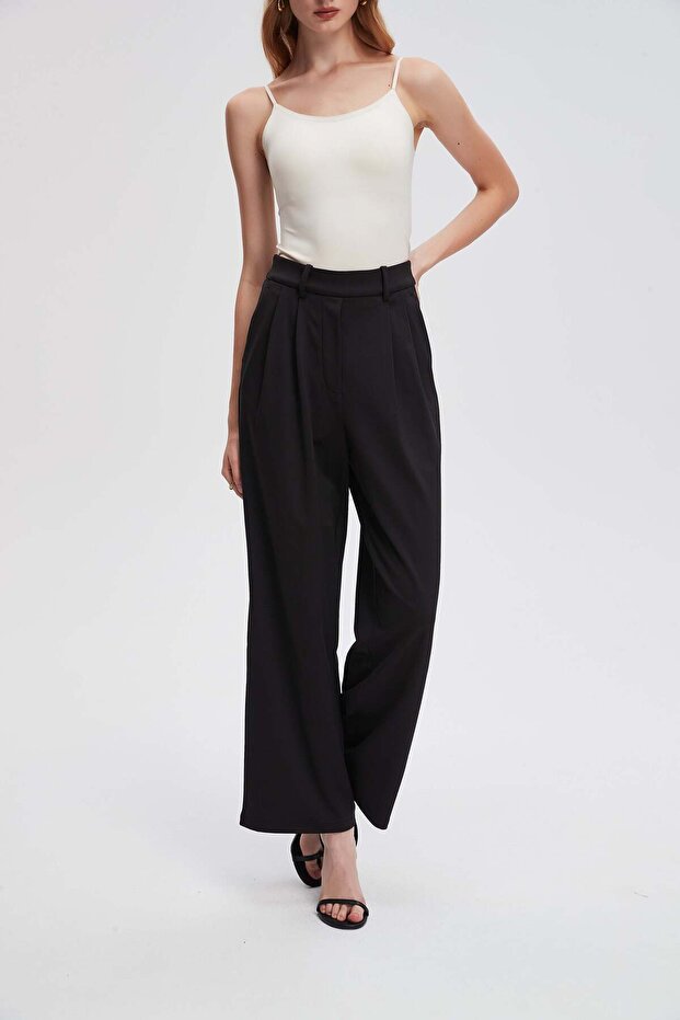 Pleated Long Pants - 4