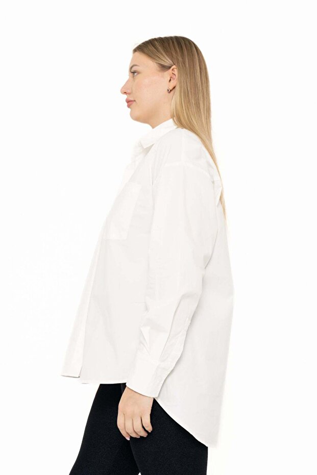 Solid Buttoned Long-Sleeve Top - 4