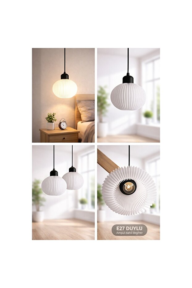 Modern Decorative Table Lamp | Stylish Night Light | Hard Plastic Design | Led Compatible | Minimal Tasar