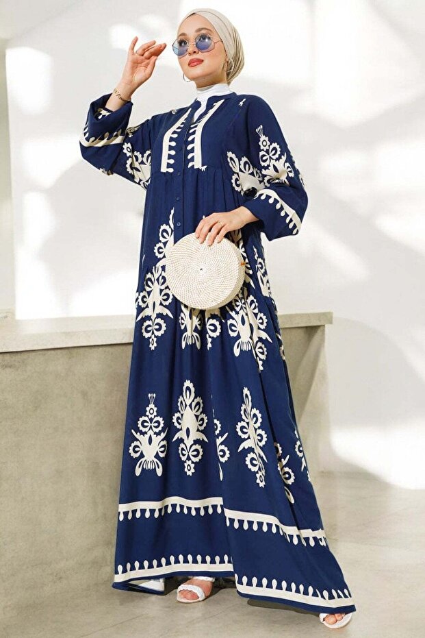 Ethnic Patterned Dress - 1