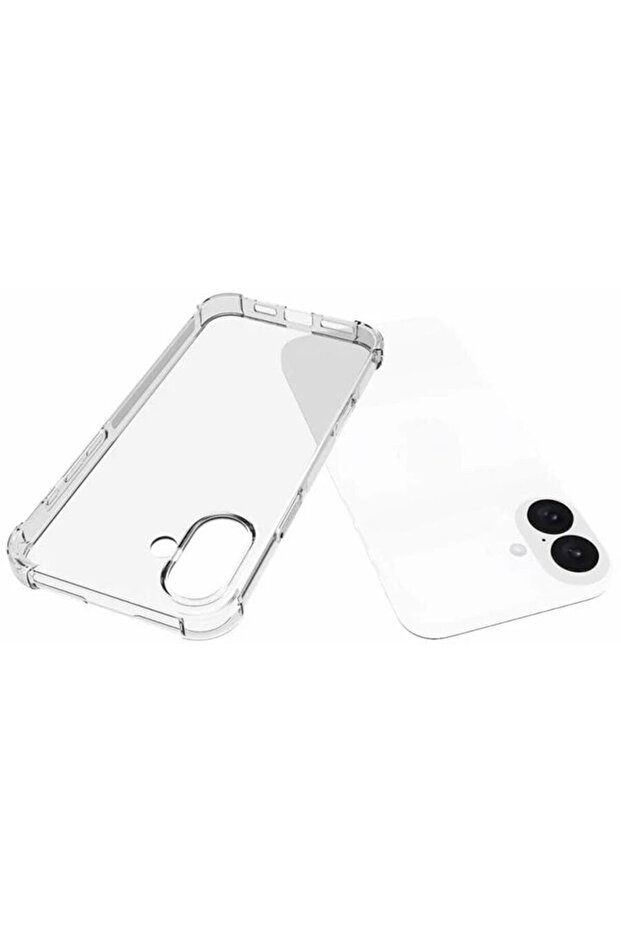 Husă pentru iPhone 16 Plus - Silicon transparent antișoc - Transparentă - 5