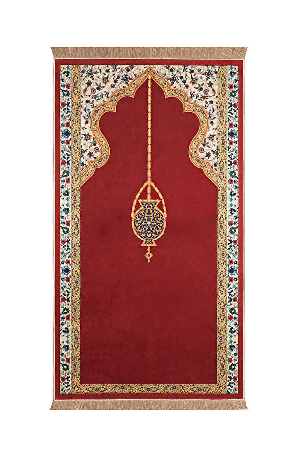 سجادة مخملية بورجوندي