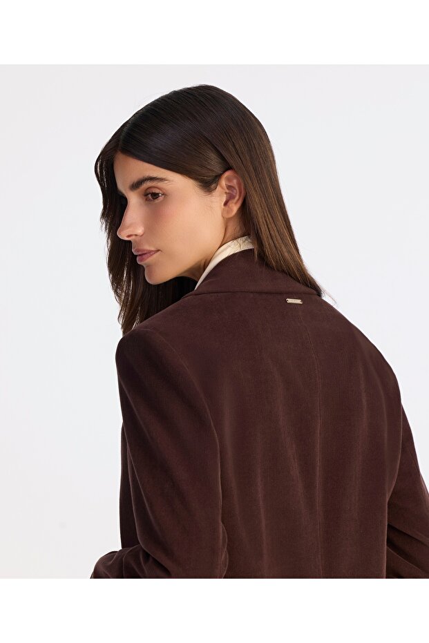 Regular Jacket Collar Long Sleeve Jacket - 4