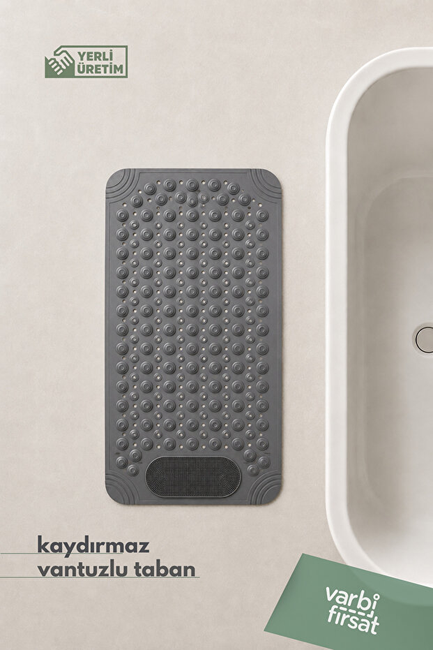 Diamond Suction Cup Bathroom and Shower Anti-Slip Mat 36X69.5 cm – Massage Bathtub Mat
