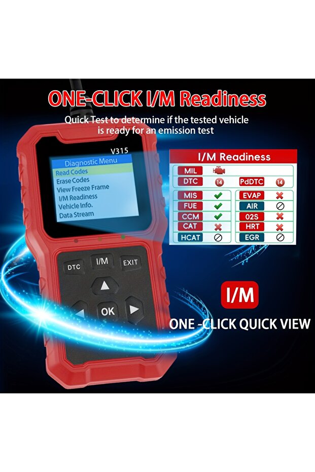ماسح ضوئي OBD2 للسيارة يعمل بالطاقة عبر USB - أداة تشخيص متقدمة للمحرك، مع قارئ الأكواد، متعدد اللغات - 5