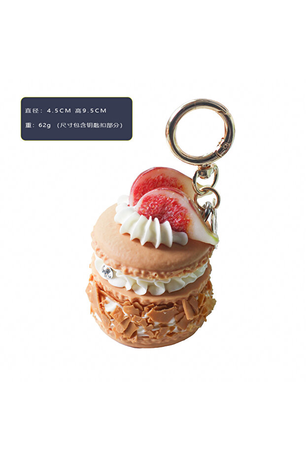 Keychain-C 1PCS New Fruit Dessert Pendant Authentic Niche Simple Girlfriends Bag Pendant Keychain Pe
