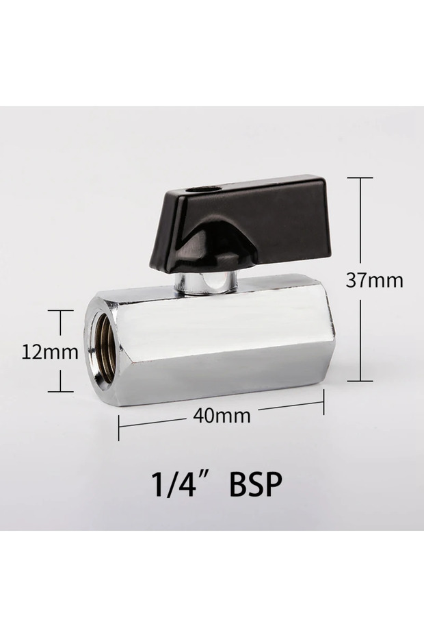 SN-02 1/8" 1/4" 3/8" 1/2" Threaded Mini Brass Ball Valve BSP Male To Female Air Compressor Water Gas