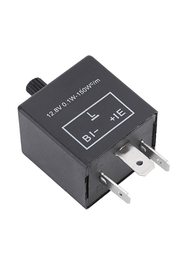 Black 1Pc 3Pin Car LED Light Flasher Relay Turn Signal Rate Control Blinker Relay 12.8V 0.1-150W For