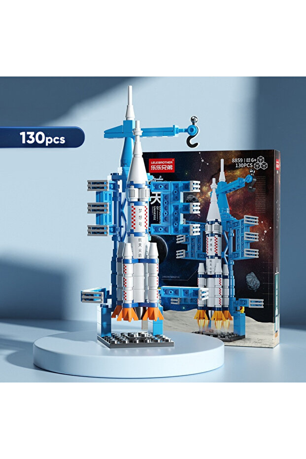 Rocket 107 Piece DIY Building Blocks Space Rocket Craft Launch Center Base Puzzle Model Assembling B