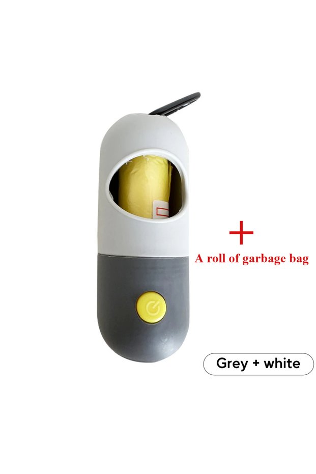 white Led Light Dog Poop Bags Dispenser Degradable Waste Bag Outdoor Portable Pet Trash Bags Dog Cat