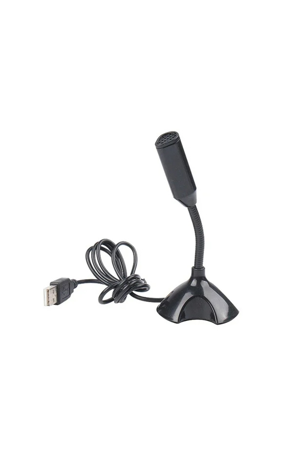 ميكروفون VIKEFON MKF أسود اللون يعمل بمنفذ USB، مناسب لأجهزة الكمبيوتر المحمولة والمكتبية، قابل للتعديل، مثالي للغناء في الاستوديو والألعاب والبث المباشر.