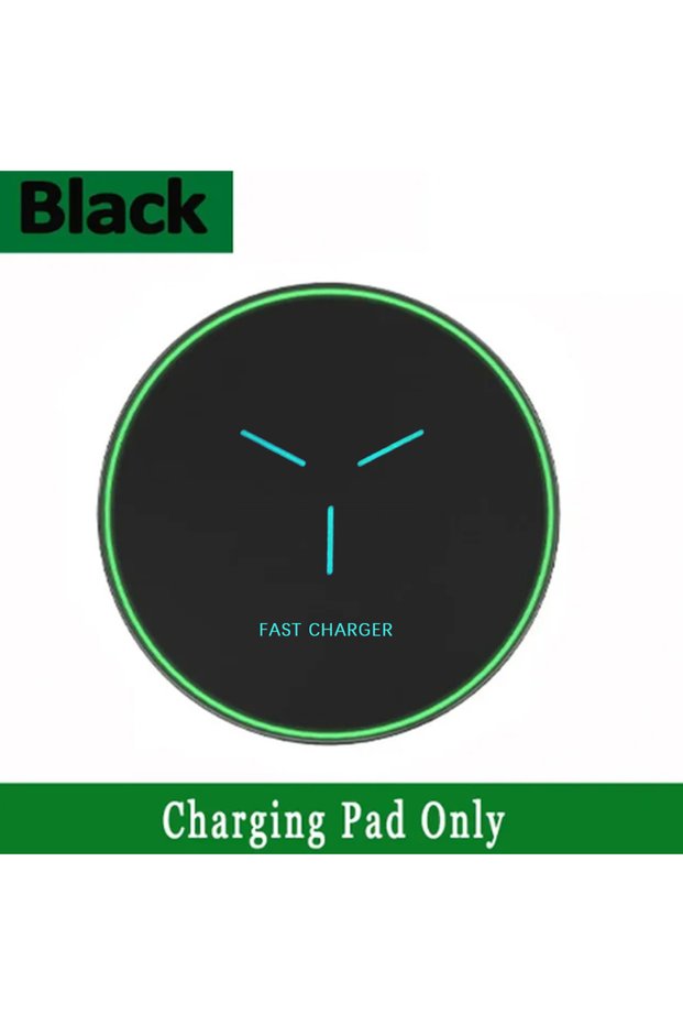 Black no cable Wireless Charger Pad Type C Portable Induction Fast Charging Pad for IPhone 17,16,15