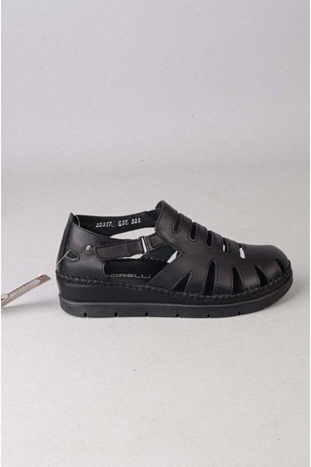 22317 Alena Genuine Leather Comfort Women's Sandals Black