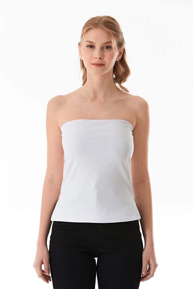 Basic Strapless Bustier with Side Slits - 5