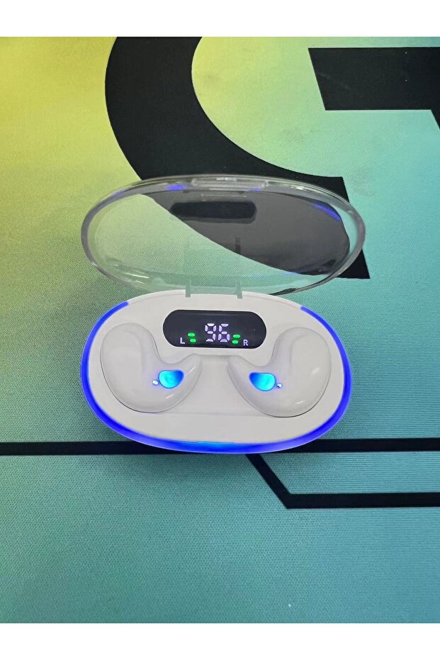 white-X55 TWS X55 LED Sleep Earbuds, Wireless Bluetooth Earphones, Hi-Fi Stereo Sound, with Micropho