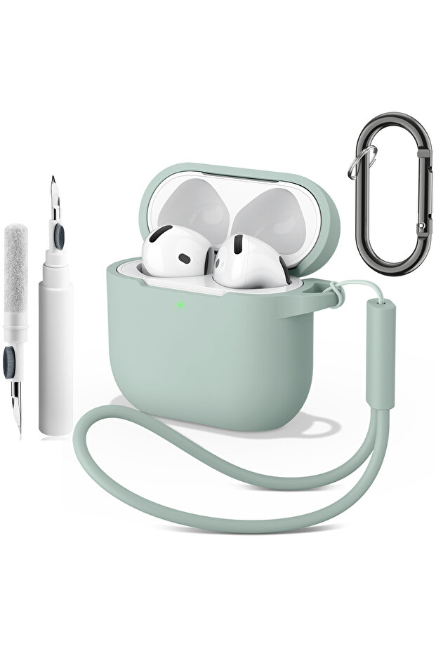 For Airpods 4 Teal Silicone Case For Airpods 4 Cover Wireless Bluetooth Earphone Protective Sleeve