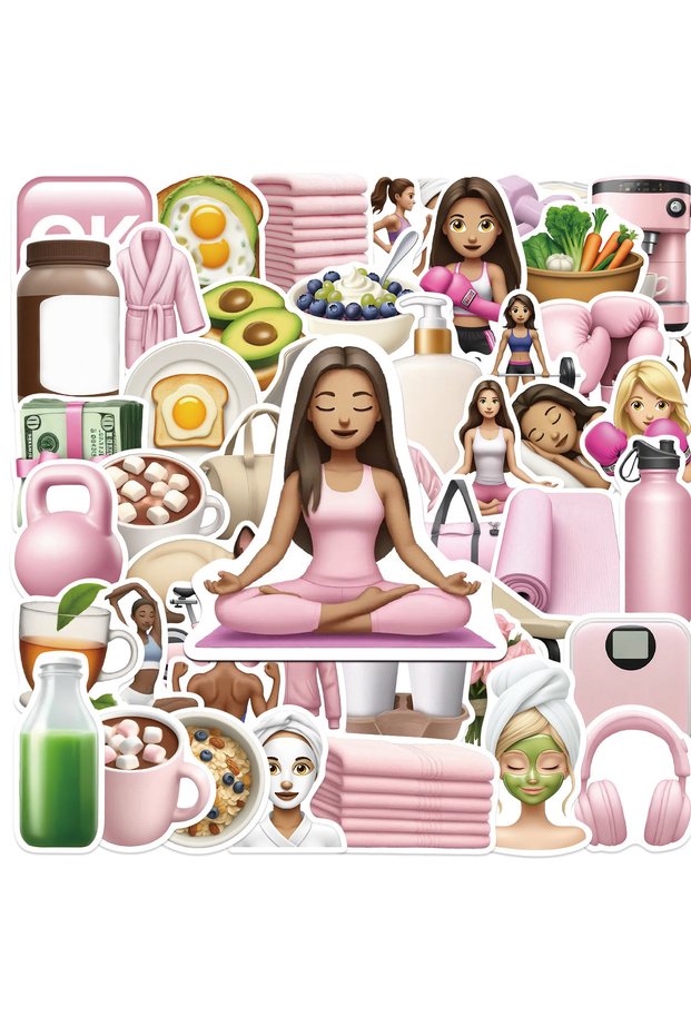 50PCS 50PCS Fitness GYM Girl Stickers Cartoon Graffiti Decals Toys Creative DIY Water Cup Stationery