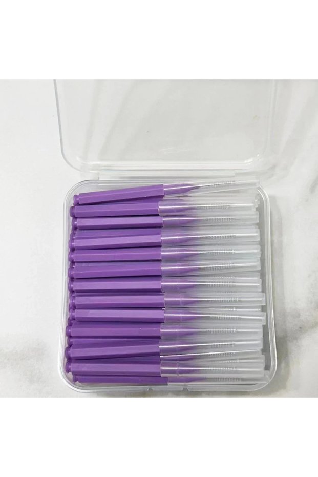 Purple 0.7 mm 60pcs 60Pcs Interdental Brushes Health Care Tooth Push-Pull Escova Removes Food And Pl
