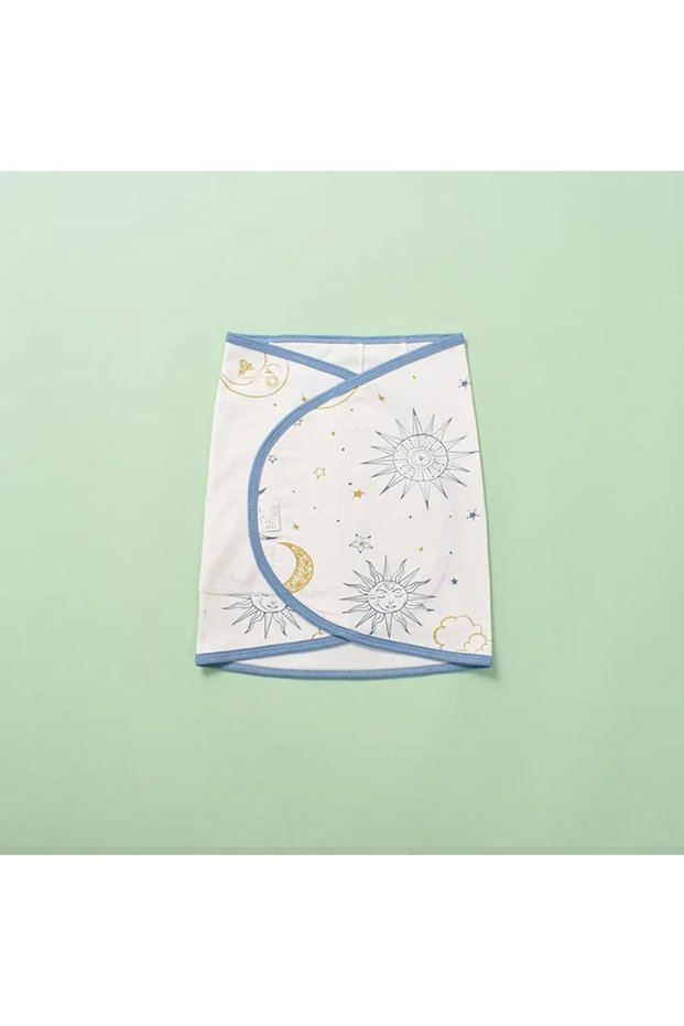 35X80cm Sun 0-6 Month Cotton Baby Swaddle Wrap Anti Startle Swaddling Blanket Muslin Baby Sleeping B